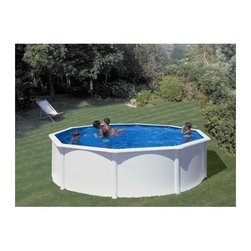 Piscina desmontable Gre Fidji  acero chapa blanca circular