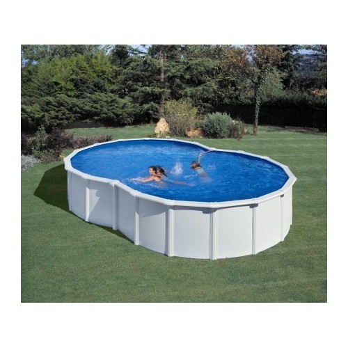 Piscina Gre de acero blanco con forma de ocho serie Varadero