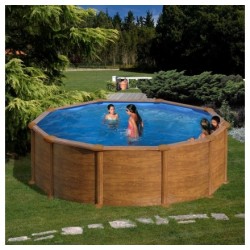 Piscina desmontable Gre circular Serie Java imitación Rattán