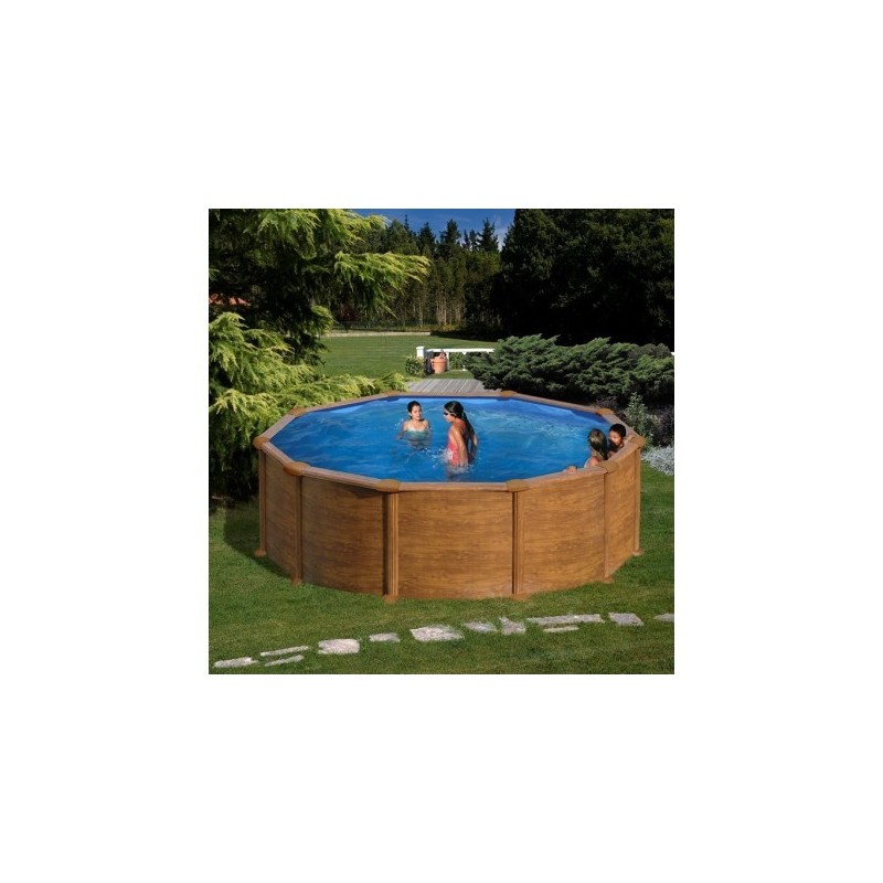 Piscina desmontable Gre circular Serie Java imitación Rattán