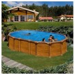 Piscina Gre  Amazonia ovalada imitación madera