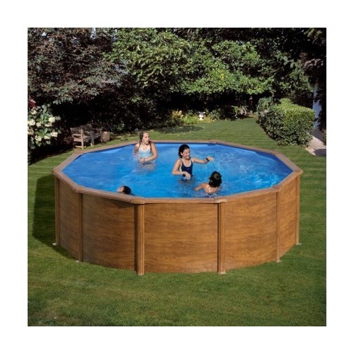 Piscina Gre Sicilia  circular imitación madera